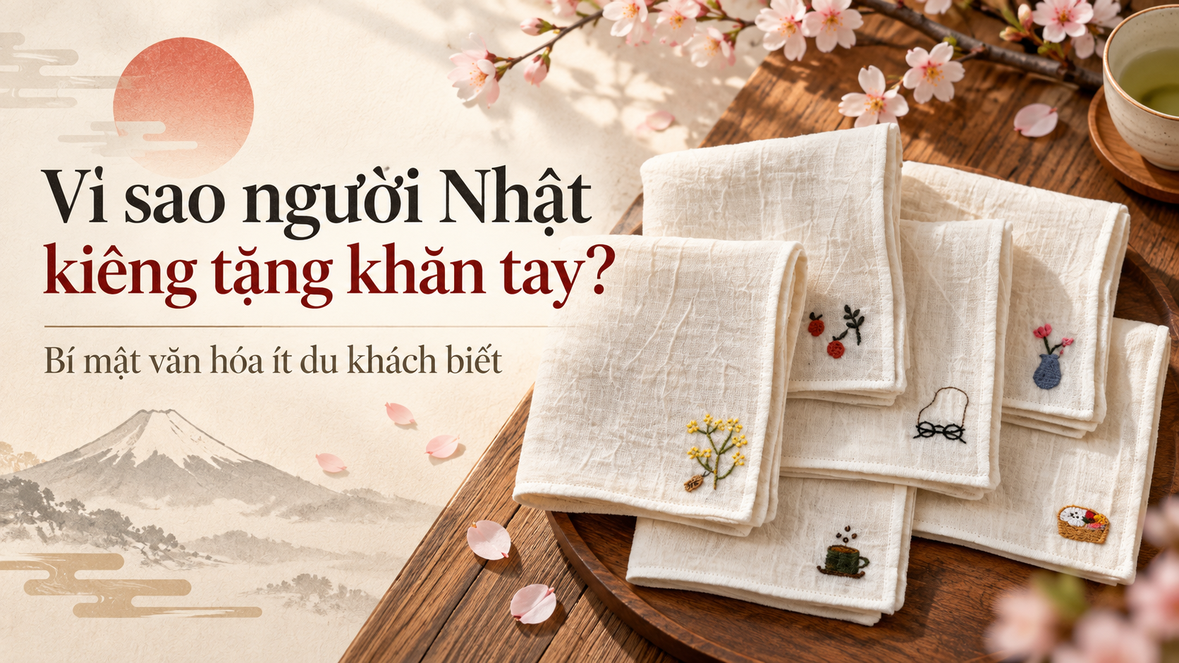 Vì sao người Nhật kiêng tặng khăn tay? Bí mật văn hóa ít du khách biết